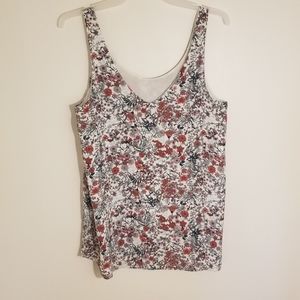 Reversible floral sleeveless blouse